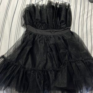 Black Tulle dress size large NWT